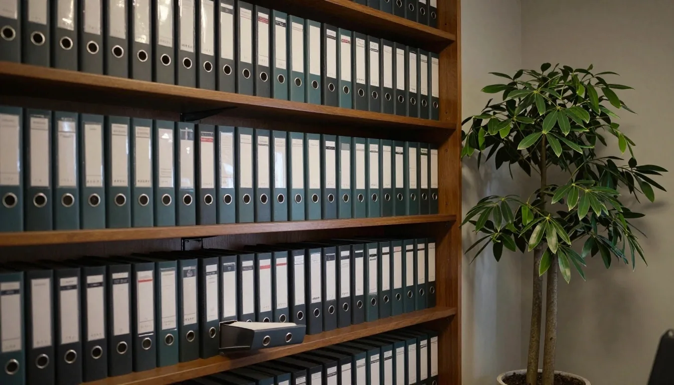 Practitioner desk with search optimization reports and notes