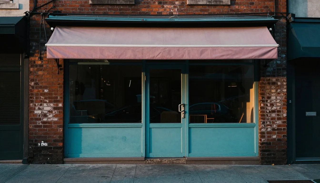 Local business storefront on an American main street